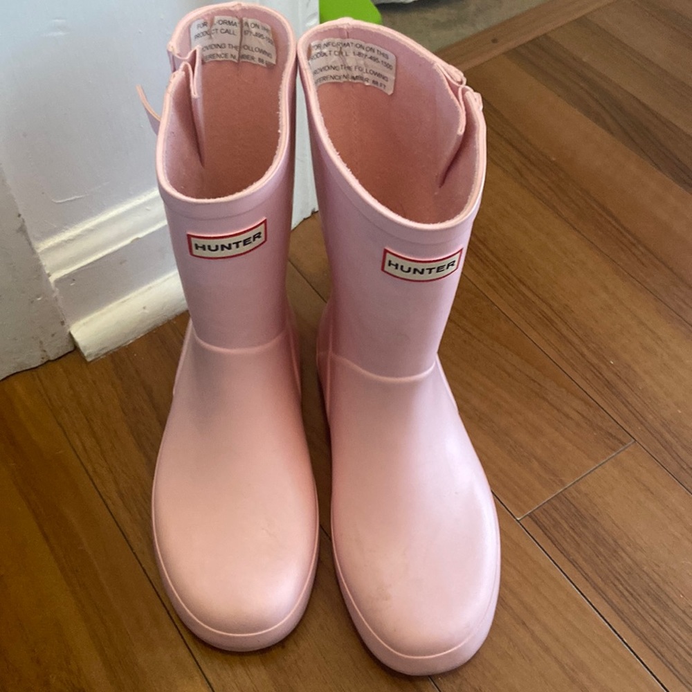 Pink hunter rain boots kids